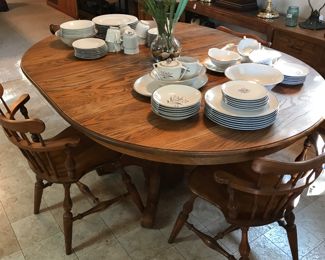 Nice table and chairs. Two sets of china
