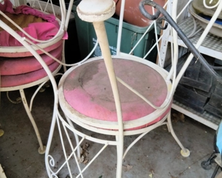 Ice cream parlor style metal chairs