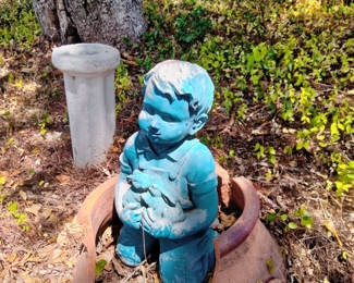Boy garden statue