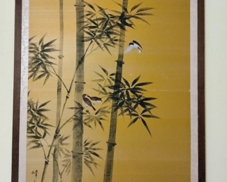 Vintage Japanese silk painting