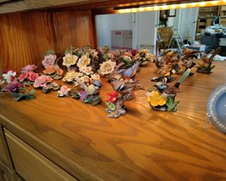 Porcelain roses & birds