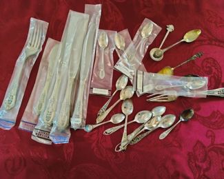 Sterling silver spoons & utensils
