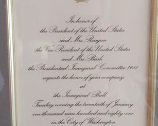 Ronald Regan Invitation