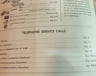 Vintage Chapel Hill Phone Book