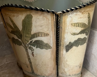 Handpainted Trashcan 
