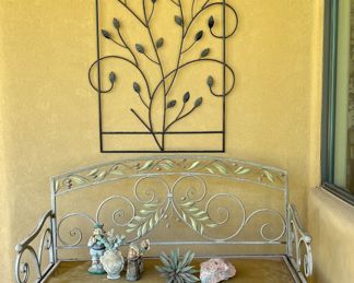 Patio Bench, Metal Wall Art
