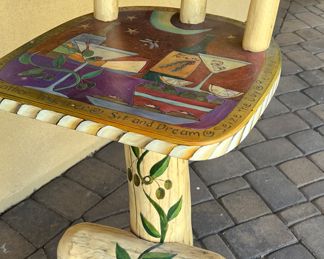 Sticks Designer Pub Table w 2 Chairs and Chess Figurines