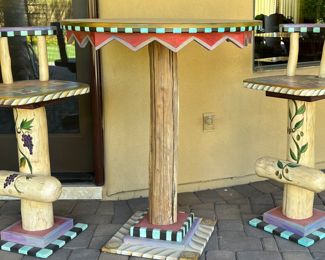 Sticks Designer Pub Table w 2 Chairs 