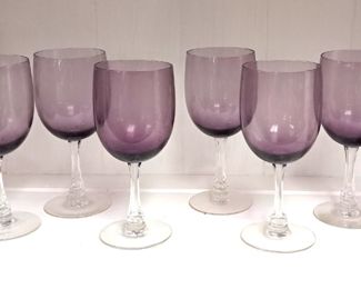PURPLE STEMWARE LOT