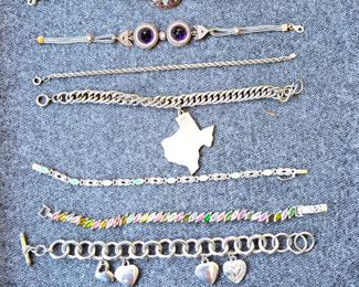 STERLING SILVER BRACELETS LOT