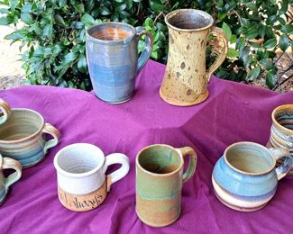 POTTERY MUGS LOT