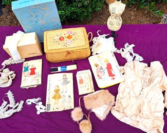 VINTAGE SEWING PATTERNS & CLOTHING LOT