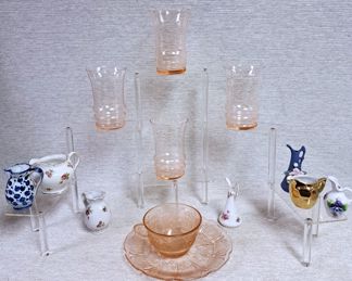 PINK DEPRESSION GLASS LOT