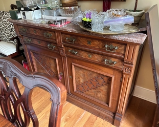 Antique buffet console table 