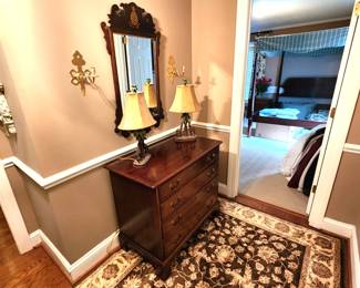 Davis Cabinet Co. solid mahogany bachelors chest