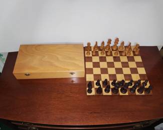 wooden chess set made in France