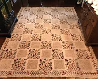 wool hook rug Voctorian Cottage 8' x 11'