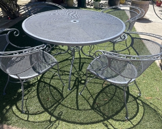 Vintage iron outdoor gray set