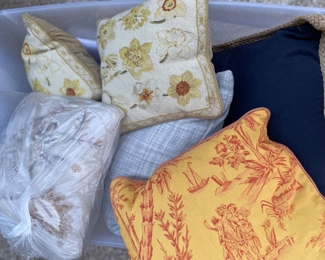 Many pillows all styles