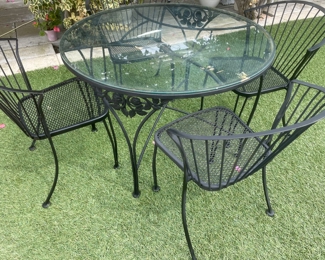 black outdoor table