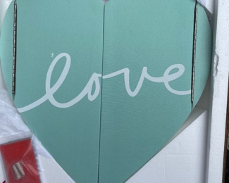 Pottery Barn blue heart jewelry wall box