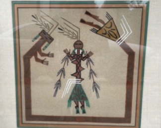 Vintage Navajo sand painting  