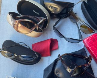 Designer sun glases. Chanel, ST John, Miu Miu, etc