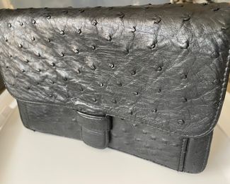 Ostrich leather man purse