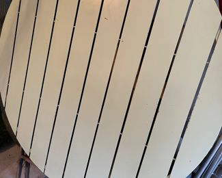 Iron outdoor white folding table