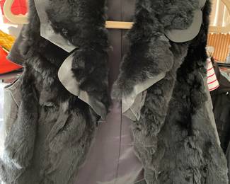 Dara stein leather fur vest