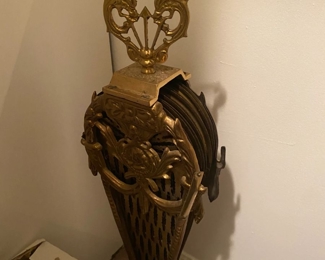 Antique Brass Fireplace Screen $ 98.00