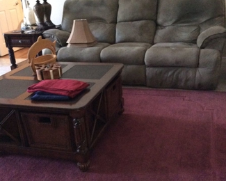 Couch with two recliners