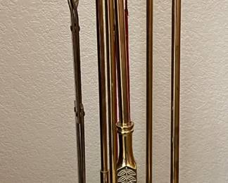 Brass Fireplace Tools 8 pc