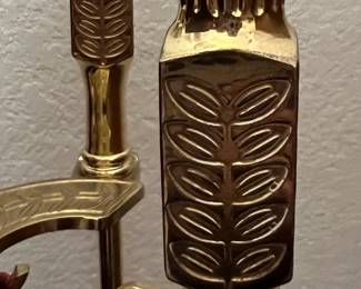 Brass Fireplace Tools 8 pc