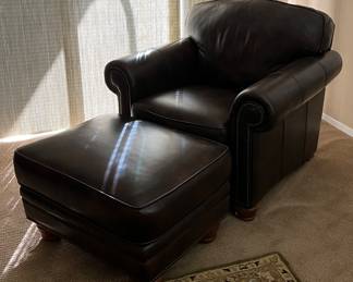 La-Z-Boy Leather Chair and Ottoman
