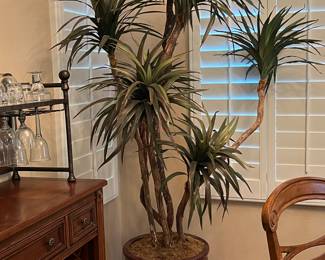 Large Faux Tree in Ceramic Pot