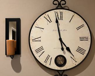 Howard Miller Clock, Candle/Mirror Sconce