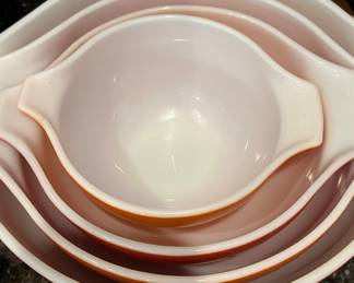 Wheat Pyrex Bowl Set/4