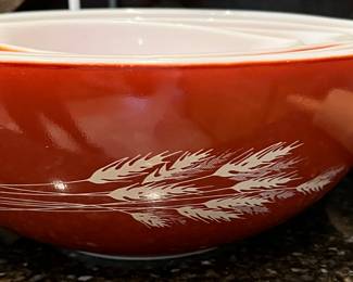 Wheat Pyrex Bowl Set/4