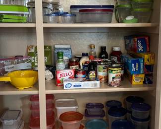 Tupperware, Gladware, Ziploc, Food