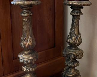 Large Candlesticks w Candles