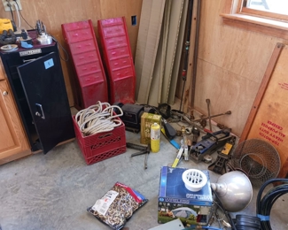 Variety of Handy tools car ramp come along floor jacks Towing chains