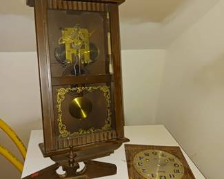 Antique wall clock parts repair