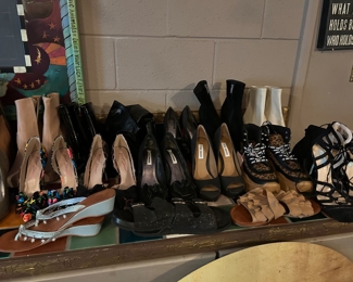 Lots of designer shoes!  Mostly new, or worn once or twice.  Size 8-8.5
