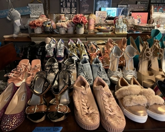 Lots of designer shoes!  Mostly new, or worn once or twice.  Size 8-8.5