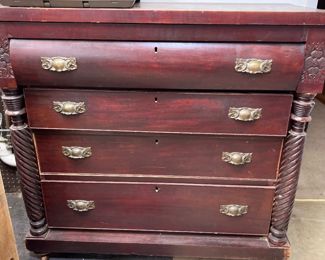 American Empire c. 1825 Philadelphia  Mahogany chest