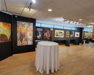 Art exhibition in the gallery.