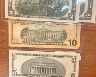 Old currency and coins