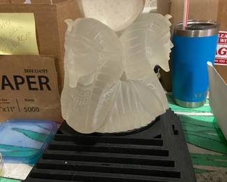 crystal ball, Pharaoah statue