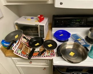 Pots and pants, toaster oven